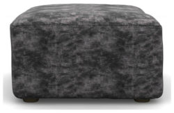 Heart of House Chloe Shimmer Fabric Footstool - Steel